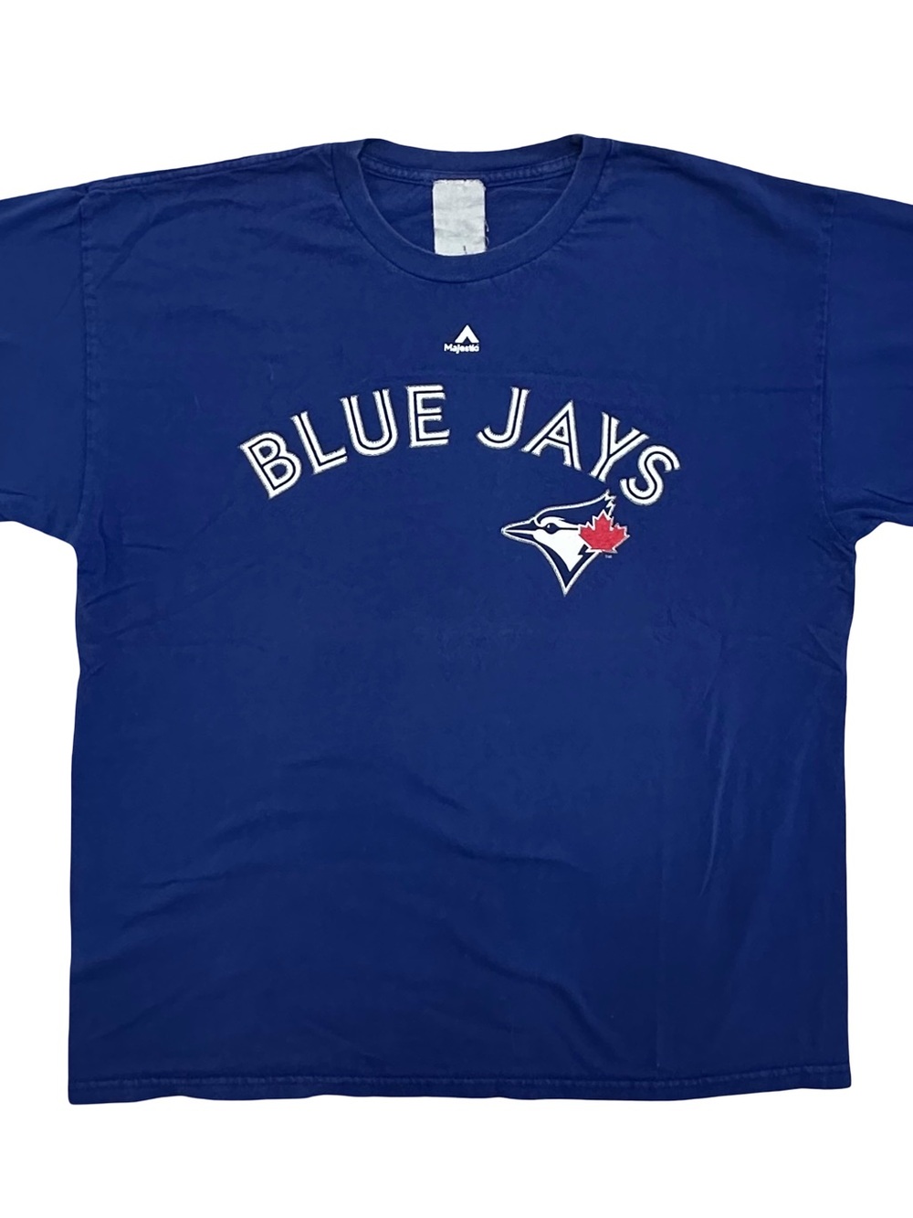 Vintage Majestic Toronto Blue Jays Graphic T-Shirt Blue Large / XL
